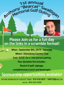 Event to benefit the Anthony Swalligen Memorial Fund at Community Foundation for the Alleghenies